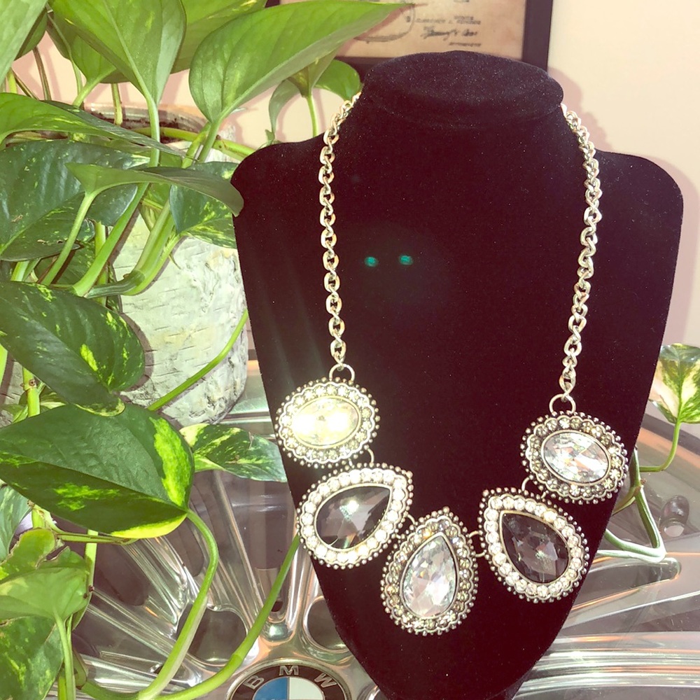 Gemmed Teardrop Necklace